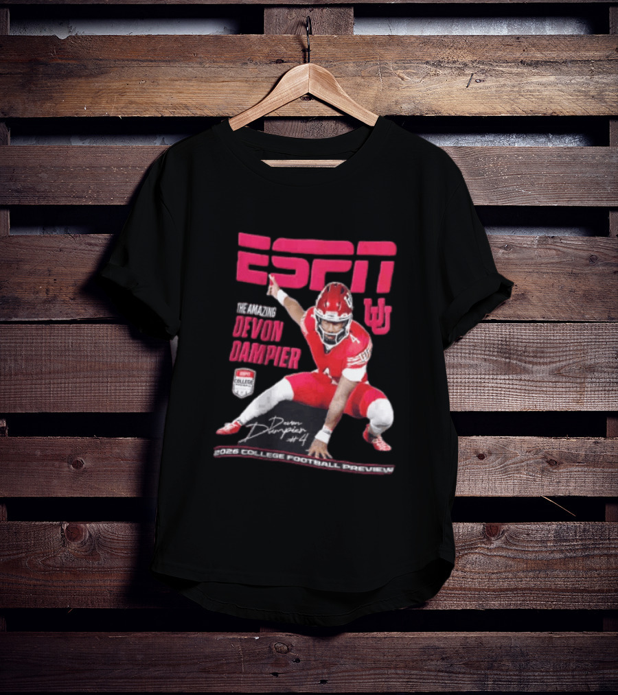 ESPN The Amazing Devon Dampier 2026 College Football Preview T-Shirt