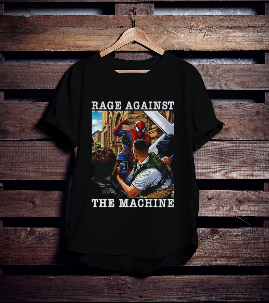 Rage Against The Machine Spider Man Bold Street Art Scene T-Shirt