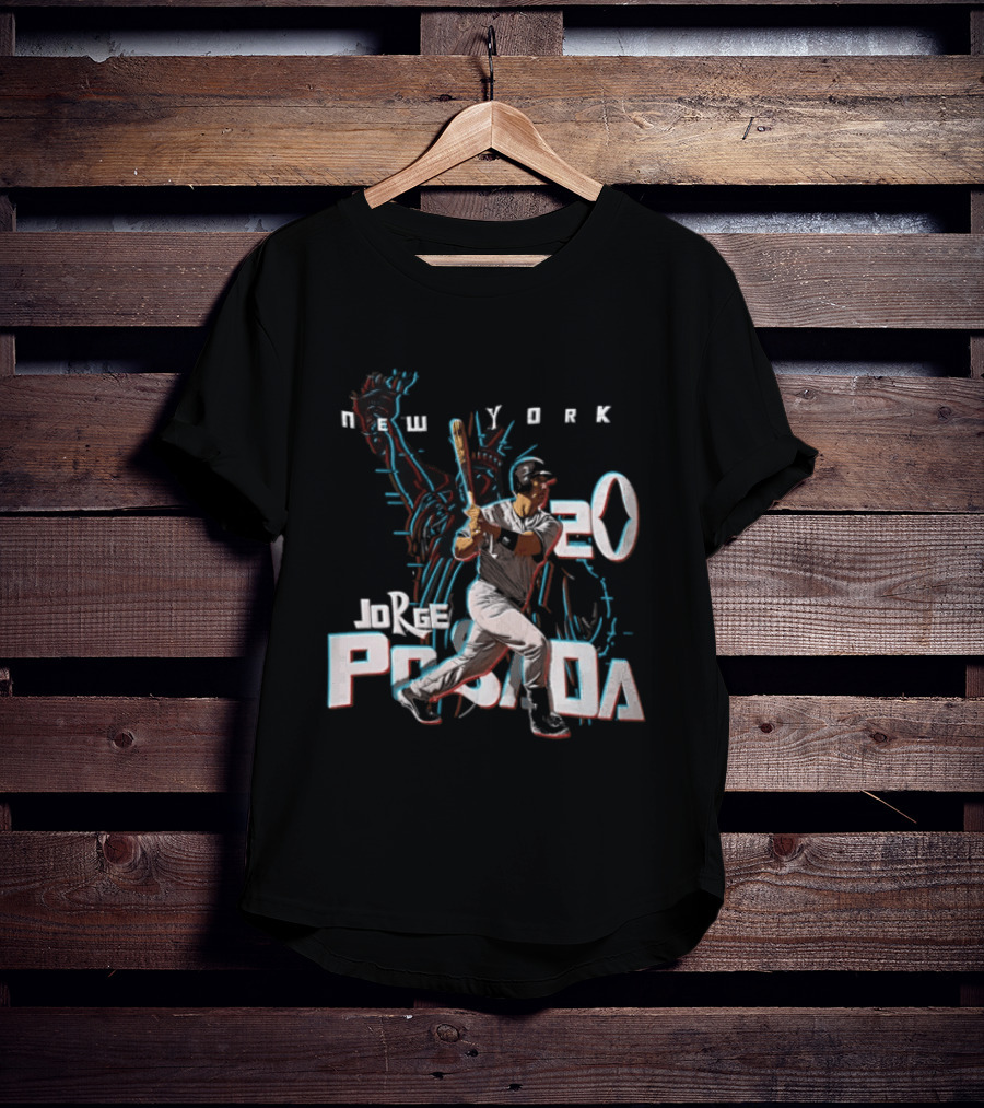Jorge Posada New York Baseball 3D 20 Yankees T-Shirt