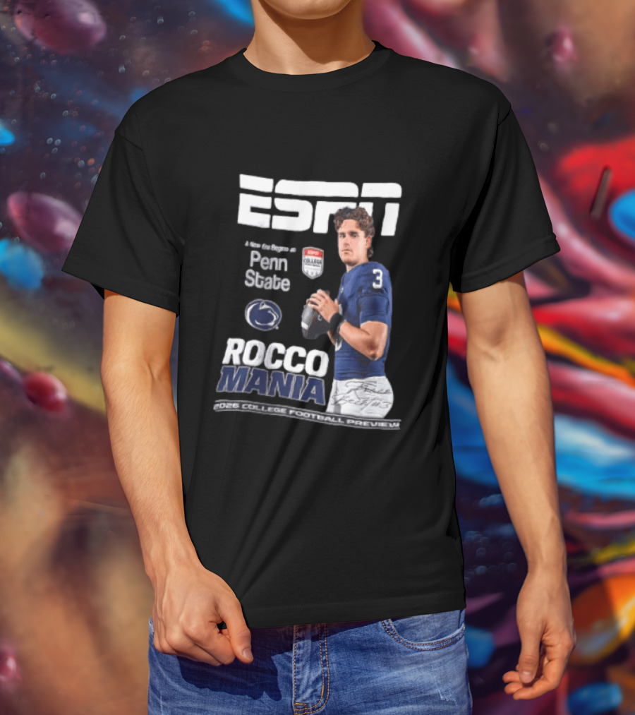 ESPN Exclusive Rocco Mania Penn State College Football Preview 2026 T-Shirt