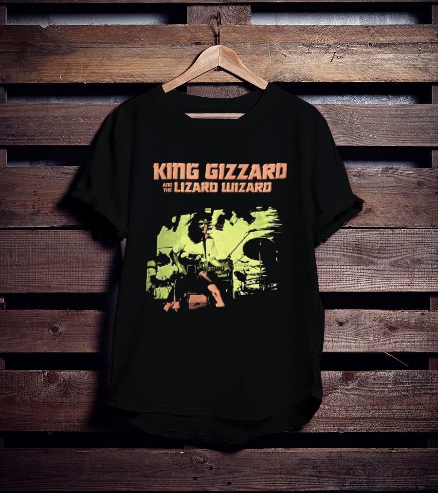 King Gizzard And The Lizard Wizard Live Stage Performance Green Yellow Abstract T-Shirt