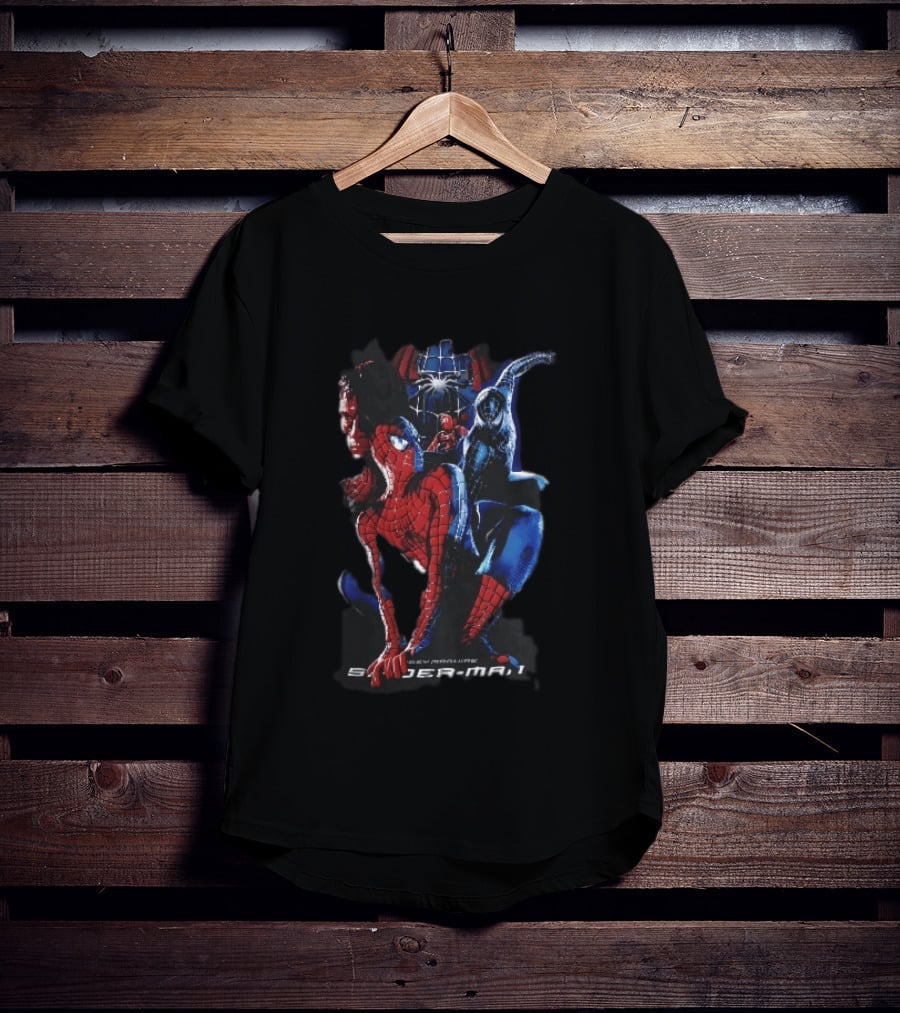 Tobey Maguire Spider Man 3 Red Black Suit Superhero Collage T-Shirt