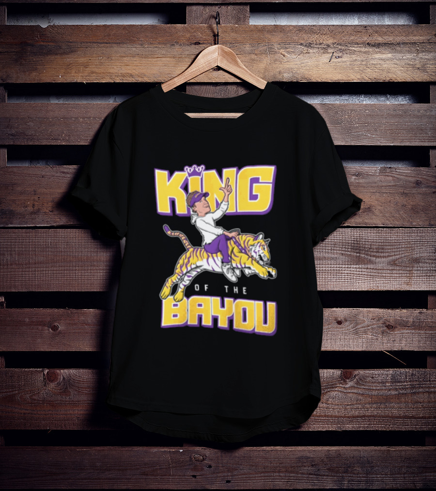 King Of The Bayou Lane Kiffin Tiger Riding T-Shirt