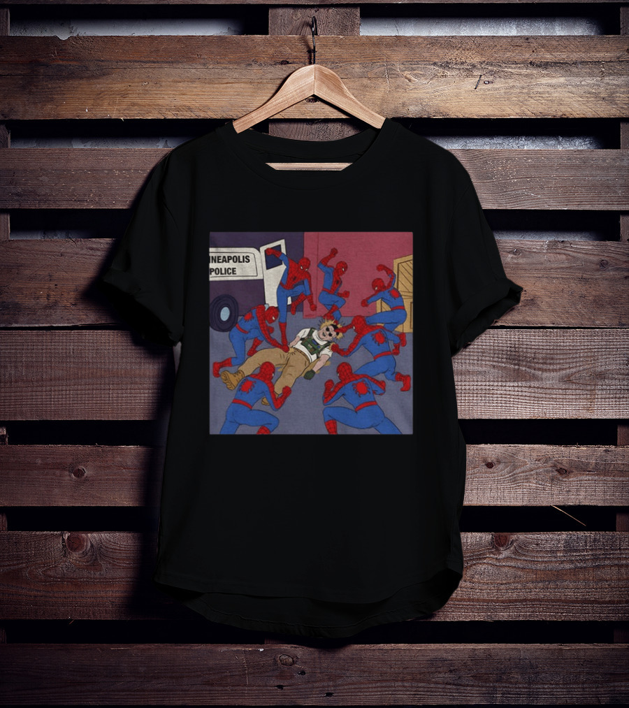 Spider Man How To Fight Fascism Neapolis Police Scene T-Shirt
