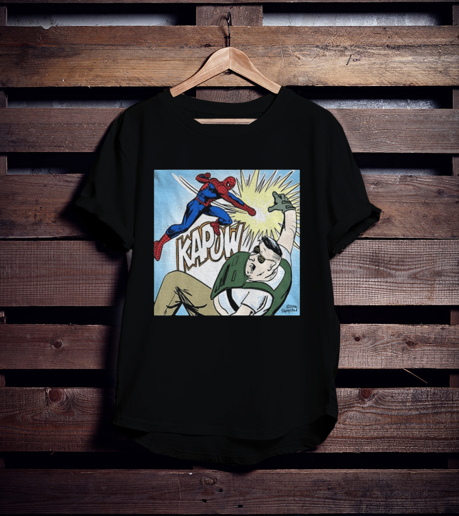 Spider Man Kapow Punch Action Jake Lang Amigo Da Militancia T-Shirt