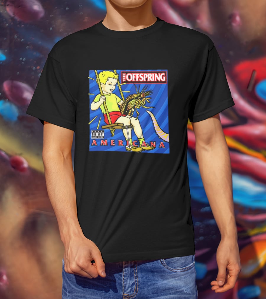 The Offspring Americana Album Cover Kid Holding Lobster Tentacle Explicit Content T-Shirt