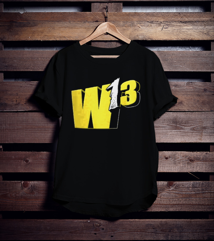 W13 Yellow 3D Bold Number T-Shirt