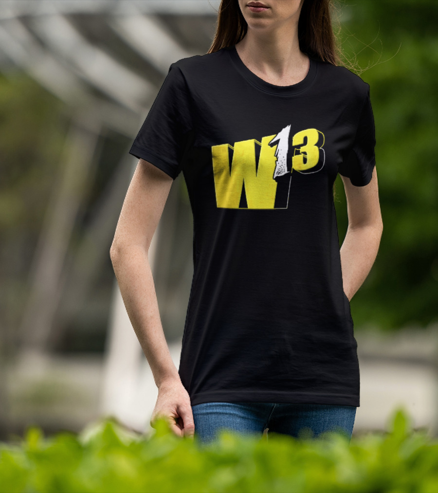 W13 Yellow 3D Bold Number T-Shirt