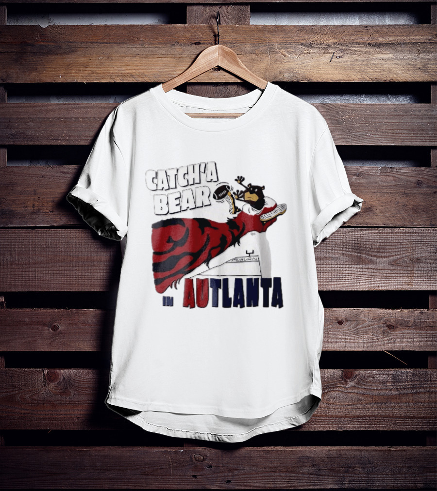 Catch A Bear Auburn Tigers Autlanta Football Cartoon T-Shirt