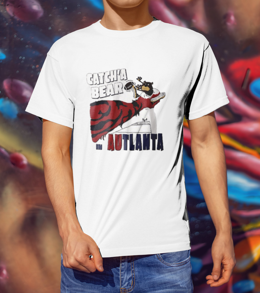 Catch A Bear Auburn Tigers Autlanta Football Cartoon T-Shirt