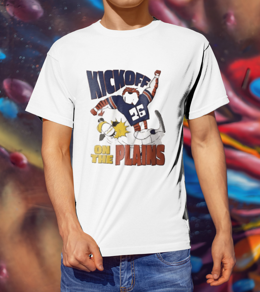 Kickoff On The Plains Auburn Tigers Southern Miss Cartoon Kicking Eagle T-Shirt