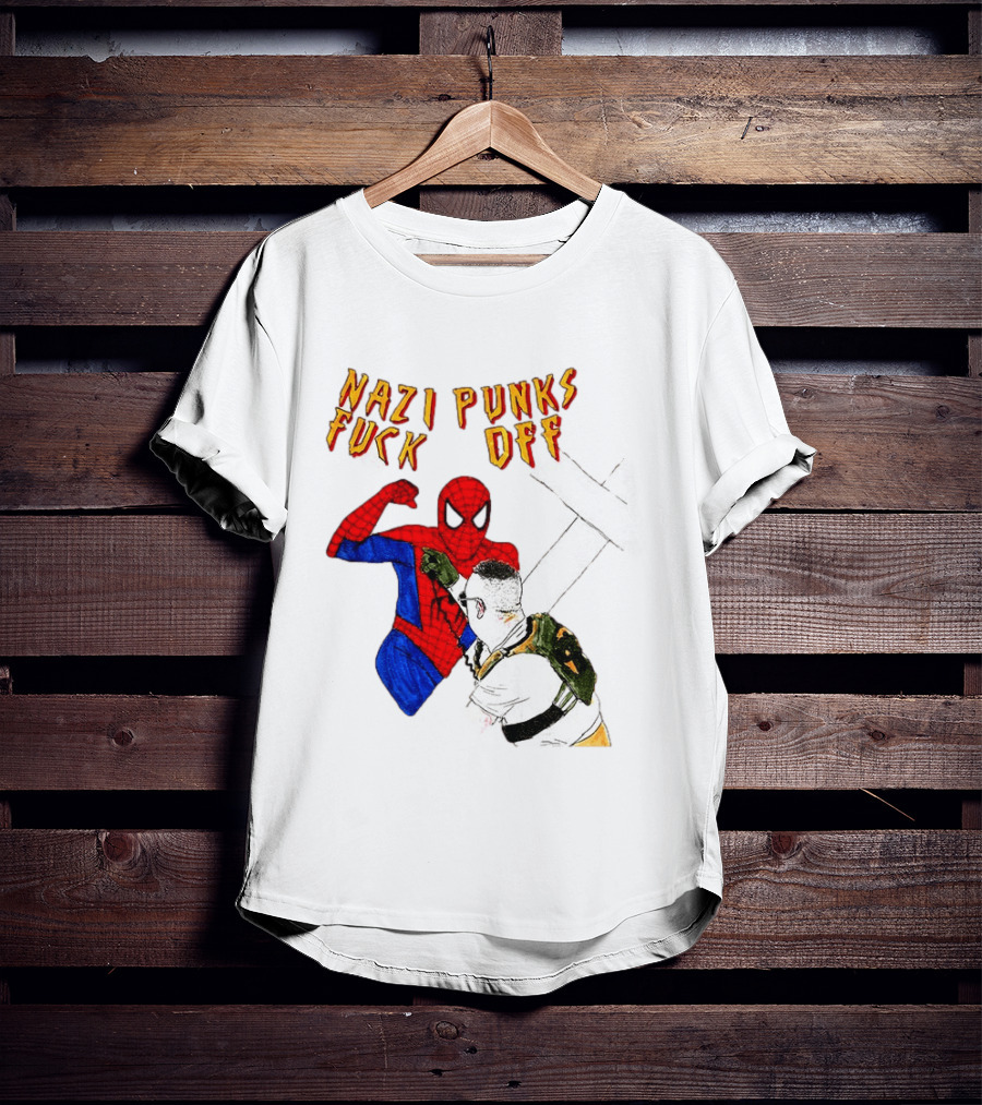 Nazi Punks Fuck Off Spider Man Punching T-Shirt