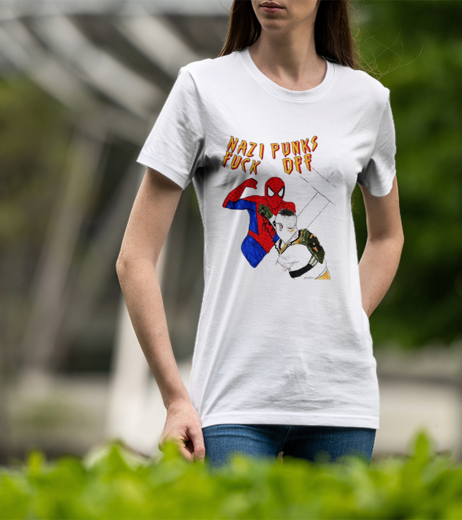 Nazi Punks Fuck Off Spider Man Punching T-Shirt