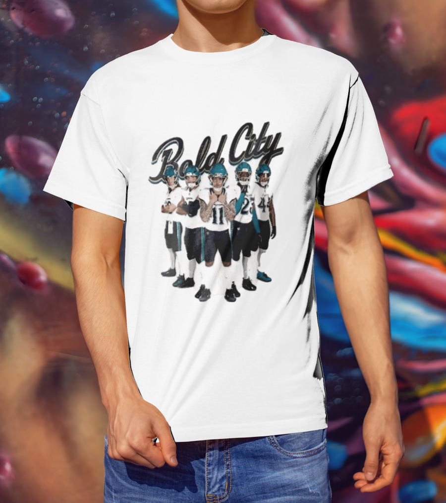 Bold City Jacksonville Jaguars Five Players Collage T-Shirt