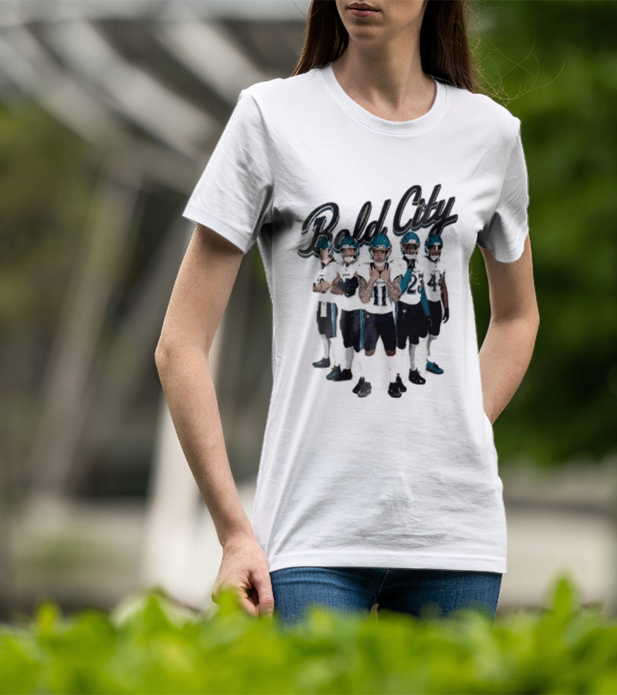 Bold City Jacksonville Jaguars Five Players Collage T-Shirt