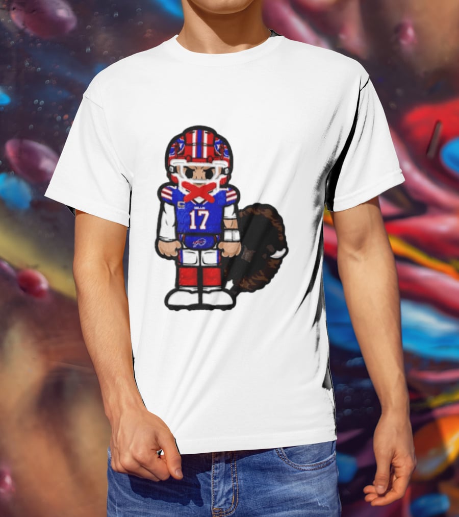 Josh Allen Buffalo Bills 17 Chibi Football 2026 T-Shirt
