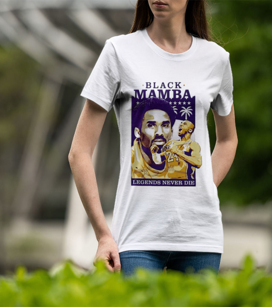 Kobe Bryant Black Mamba Legends Never Die Los Angeles Lakers 24 NBA Basketball T-Shirt