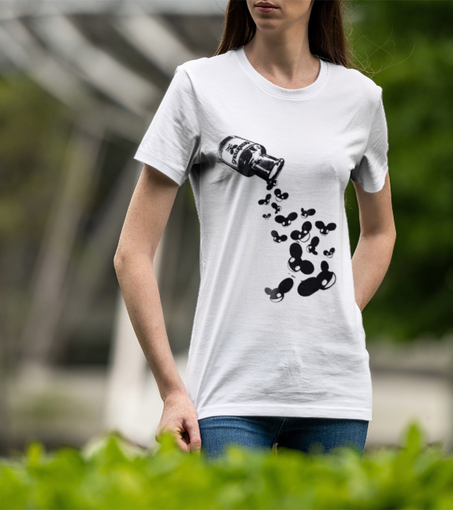 Deadmau5 Tipped Glass Medicine Bottle Mouse Head Spill T-Shirt