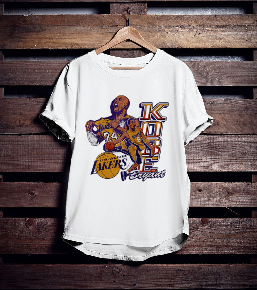 Kobe Bryant Los Angeles Lakers Basketball Scream Dynamic 24 And 8 Lakers T-Shirt