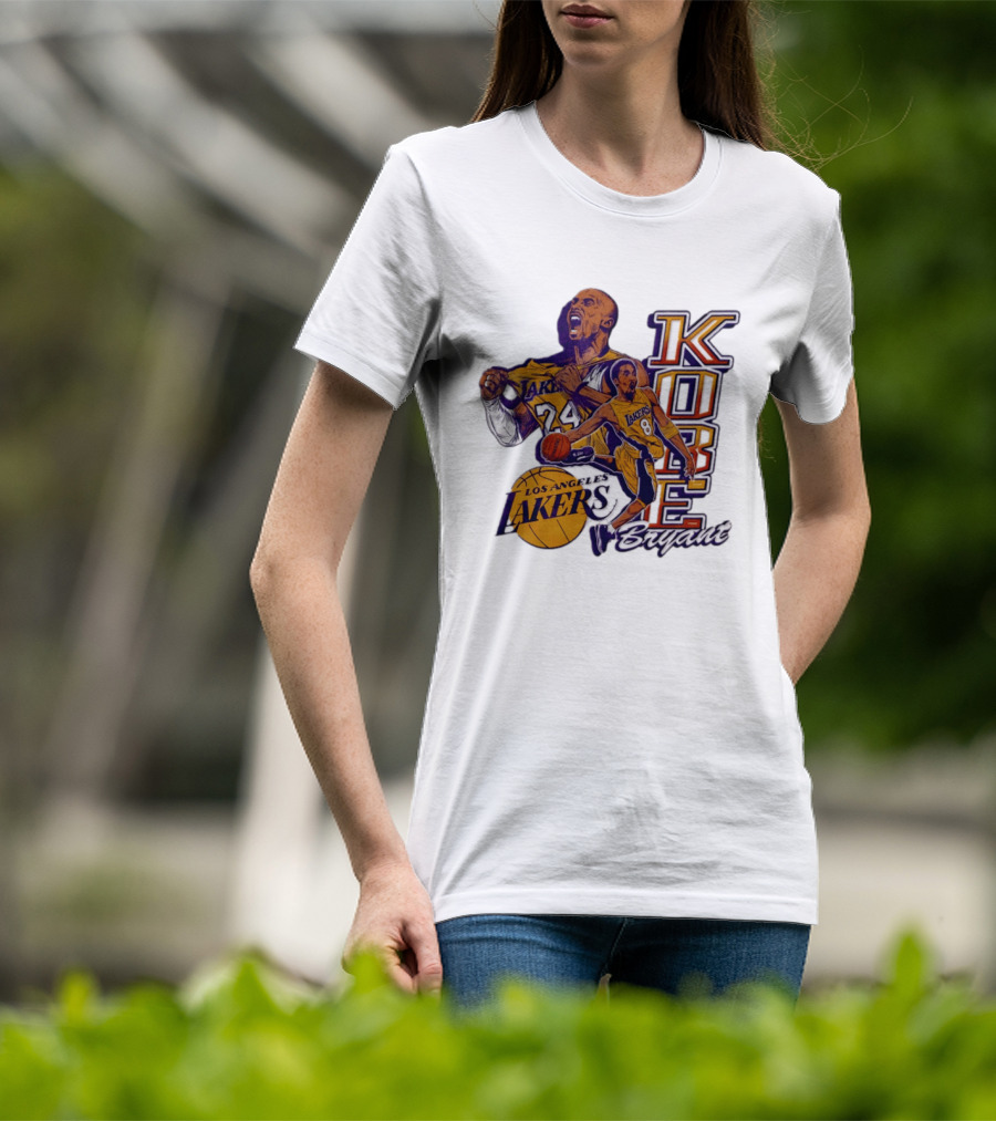 Kobe Bryant Los Angeles Lakers Basketball Scream Dynamic 24 And 8 Lakers T-Shirt