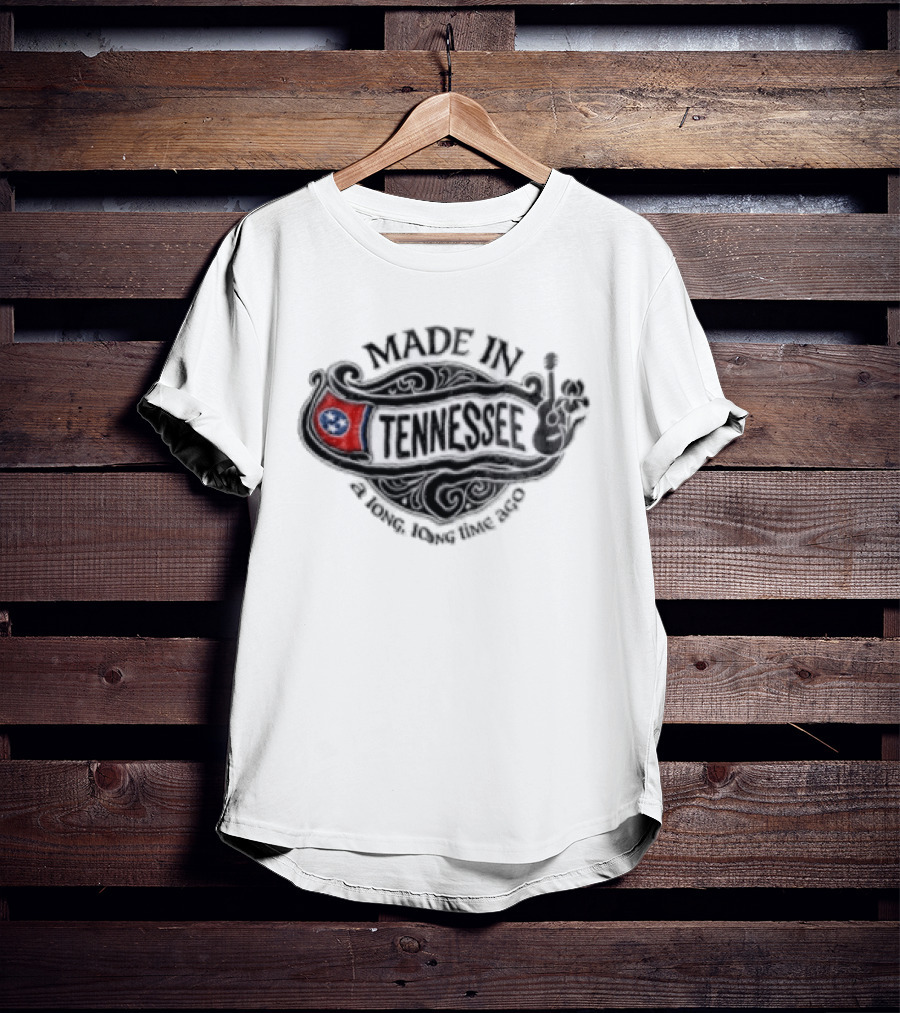 Made In Tennessee A Long Long Time Ago State Flag Guitar T-Shirt