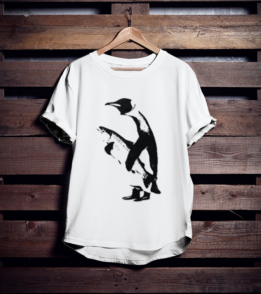 Penguin Holding A Fish T-Shirt