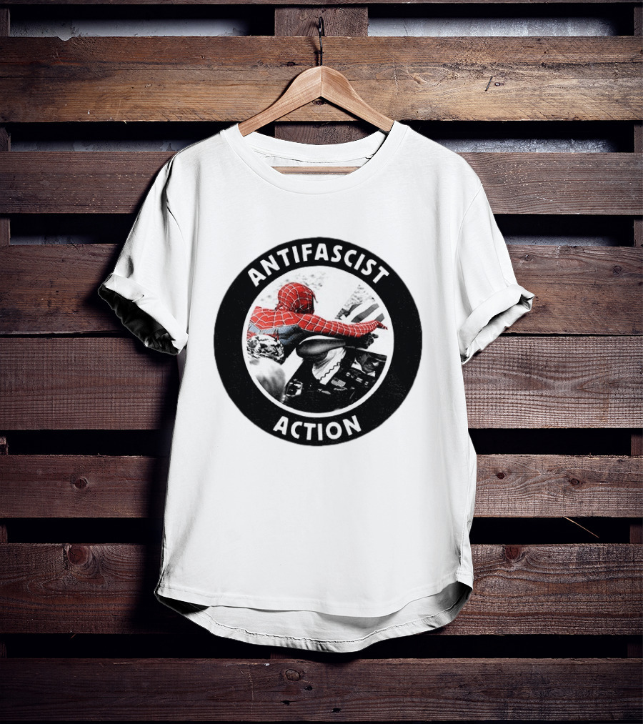 Spider Punk Hobie Brown Spider Man Antifascist Action Good Night White Pride Anti Fascist T-Shirt