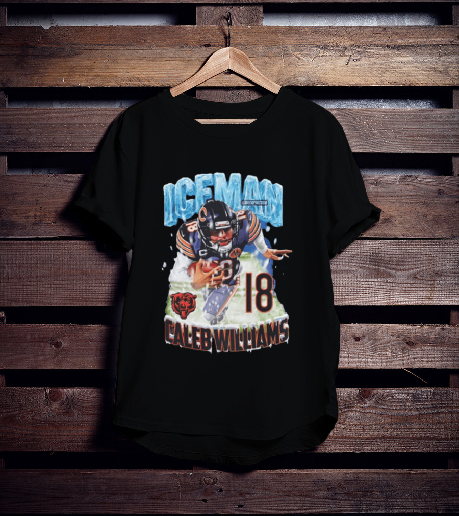 Iceman Caleb Williams 18 Chicago Bears Football Player T-Shirt