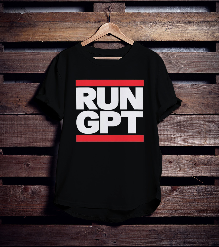 RUN GPT Bold Red White T-Shirt