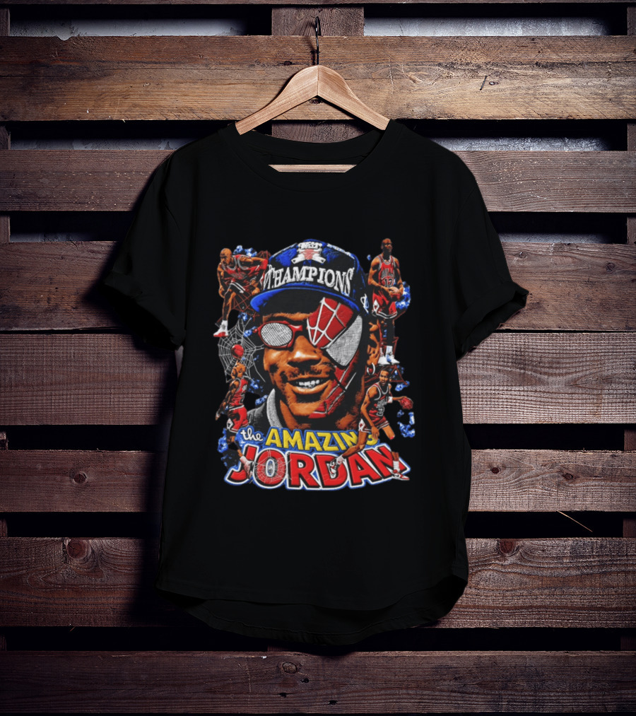 The Amazing Jordan Champions Spider Man Chicago Bulls T-Shirt