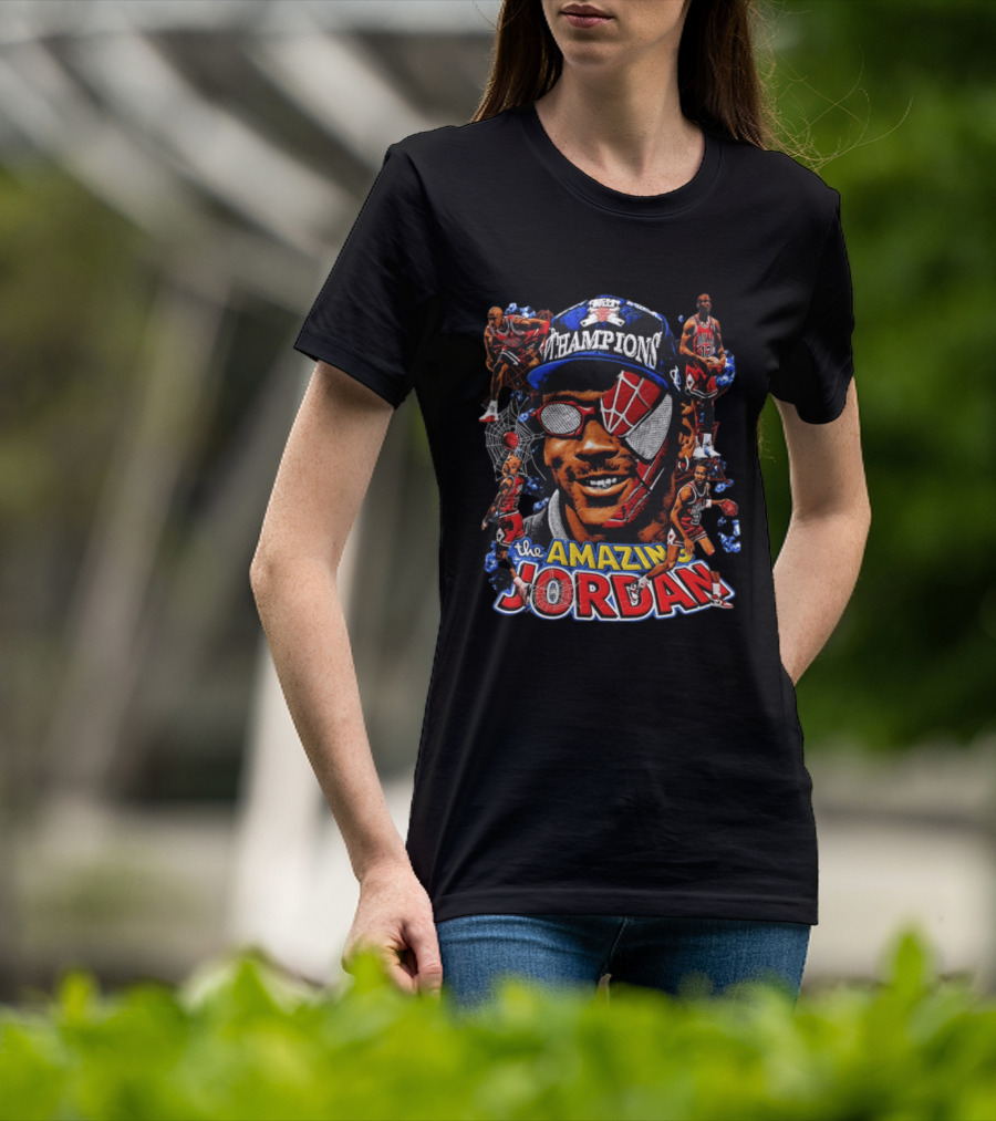 The Amazing Jordan Champions Spider Man Chicago Bulls T-Shirt