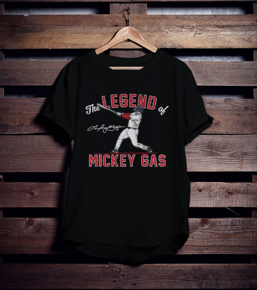 The Legend Of Mickey Gas Boston Baseball Player T-Shirt