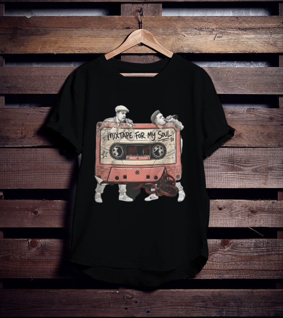 Mixtape For My Soul Two MCs Microphones Tracksuits Cassette Tape T-Shirt