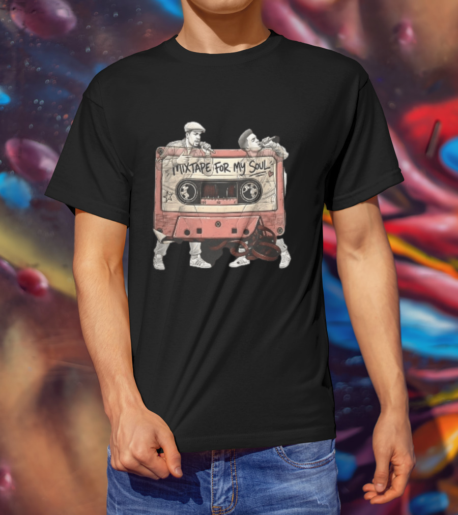 Mixtape For My Soul Two MCs Microphones Tracksuits Cassette Tape T-Shirt