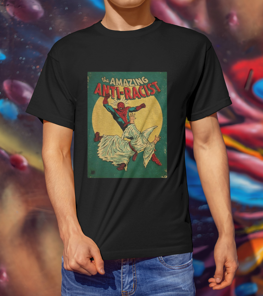 The Amazing Anti Racist Spider Man Striking T-Shirt