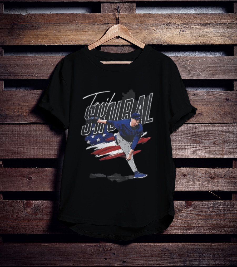 Tarik Skubal Pitching American Flag Baseball Player T-Shirt