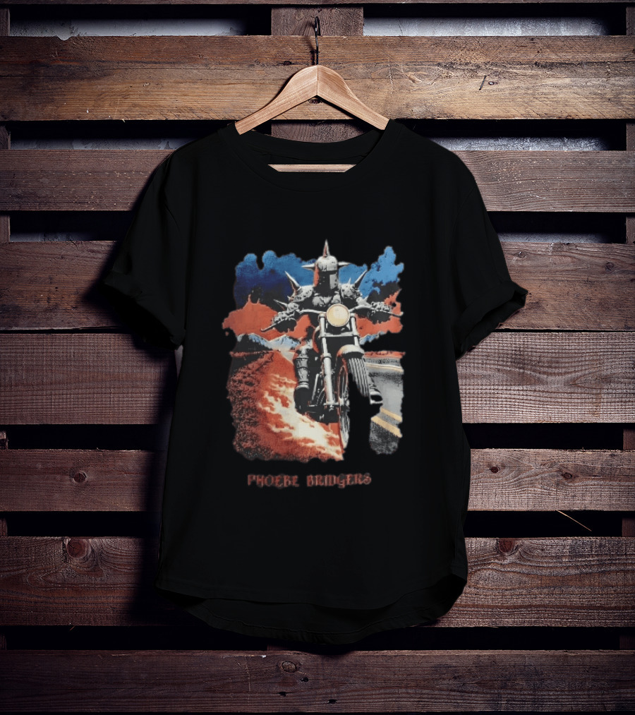 Phoebe Bridgers Spiked Knight Armor Motorcycle Road Bootleg T-Shirt