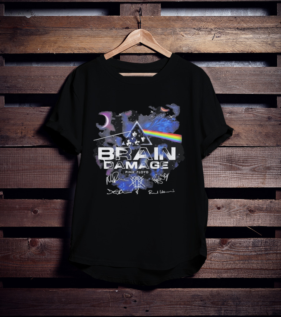 Pink Floyd Brain Damage Dark Side Of The Moon Prism Signatures T-Shirt