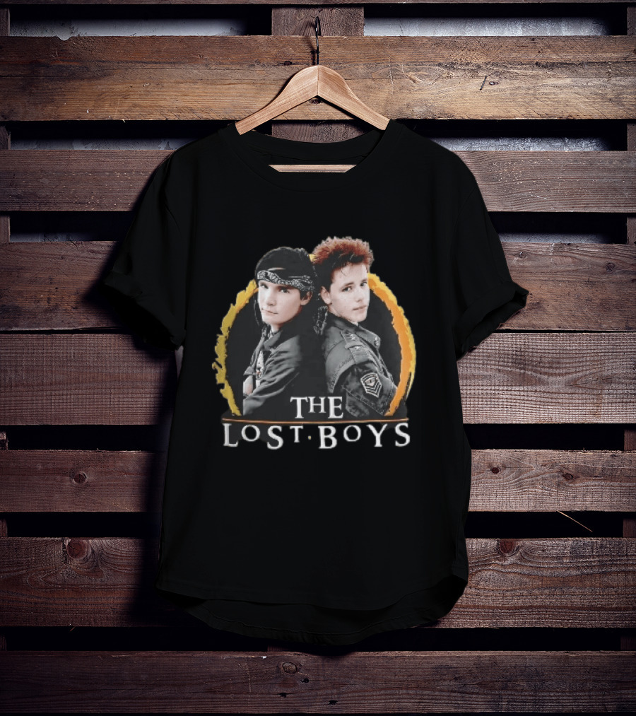The Lost Boys Frog Brothers Standing Back Orange Ring T-Shirt