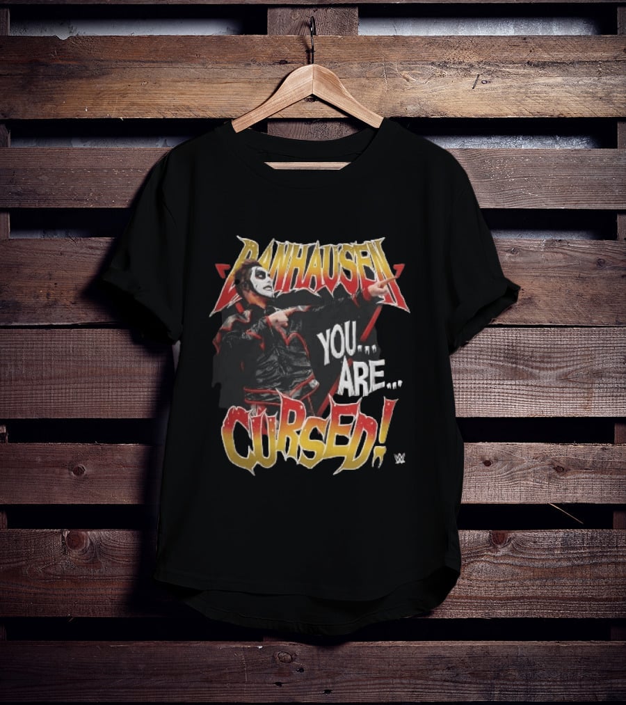 Danhausen Wrestler You Are Cursed Face Paint Pointing Finger WWE T-Shirt
