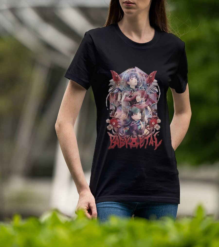 Babymetal Three Anime Female Stained Glass T-Shirt