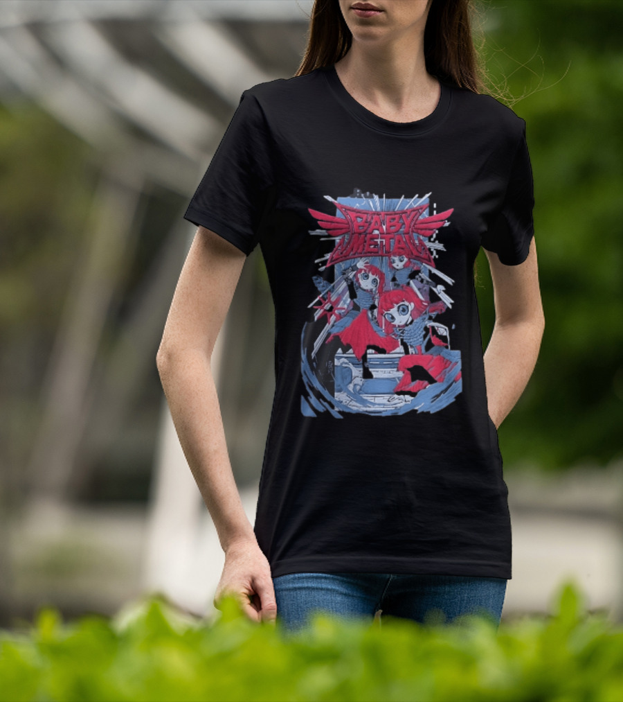 Babymetal Cartoon Redhead Gothic Female Performers Anime T-Shirt