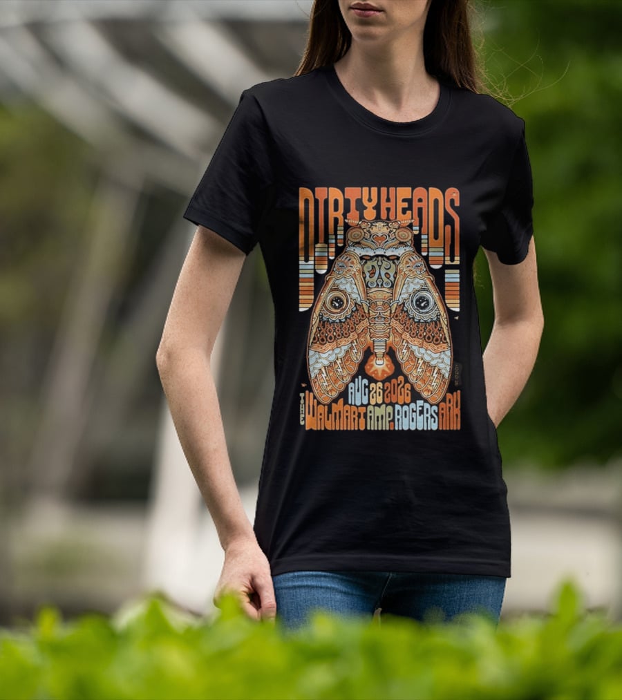 Dirty Heads August 26 2026 Walmart AMP Rogers AR Butterfly T-Shirt