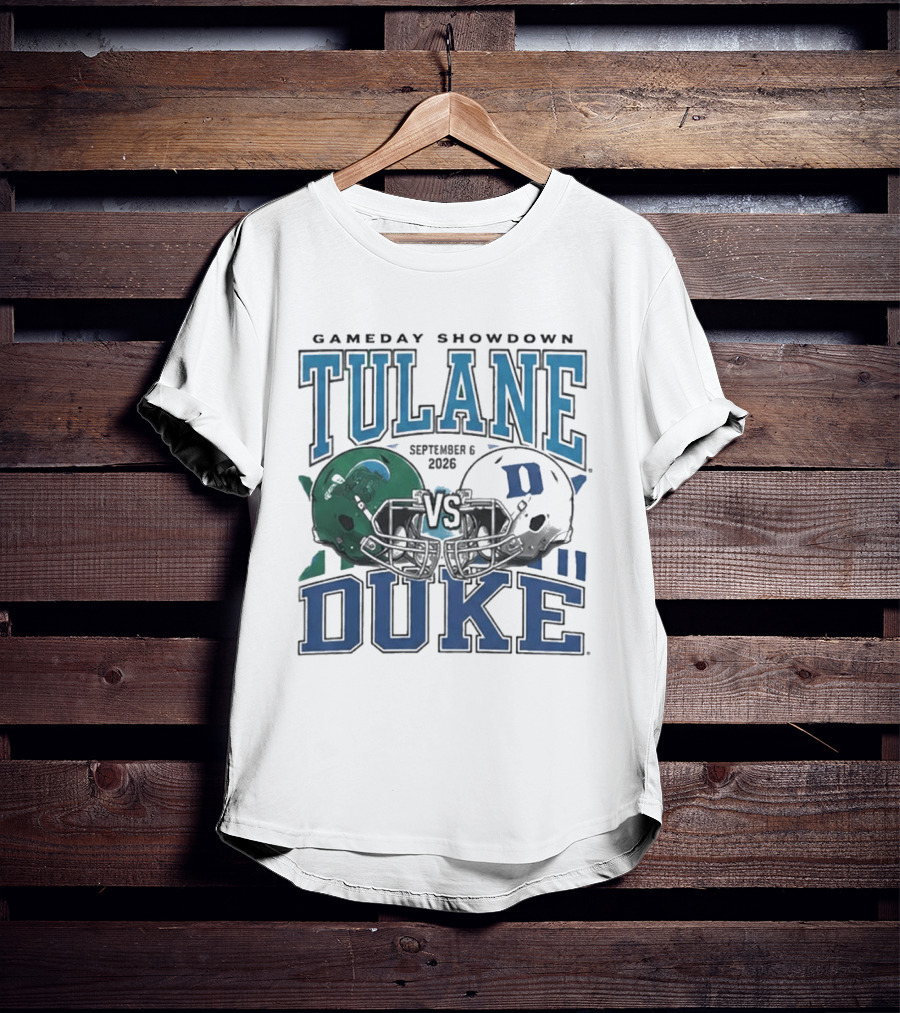 Gameday Showdown Duke Blue Devils Vs Tulane Green Wave September 6 2026 T-Shirt