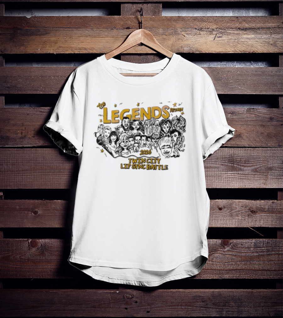The Legends Return 2026 Twin City Lip Sync Battle Caricature Music T-Shirt