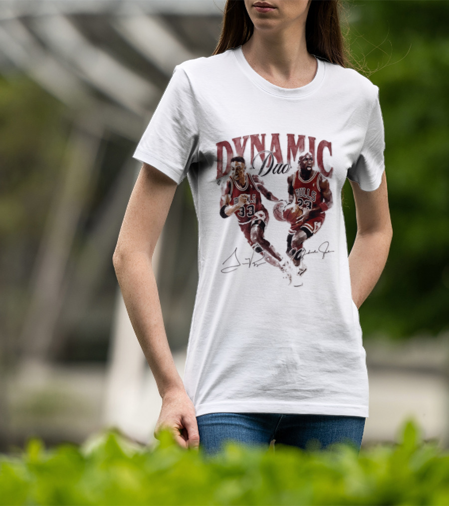 Dynamic Duo Scottie Pippen Michael Jordan Bulls 33 23 T-Shirt