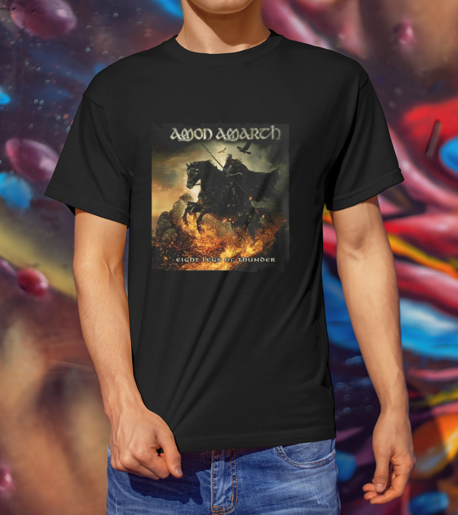 Amon Amarth Eight Legs Of Thunder New Single Viking Warrior Album Cover T-Shirt