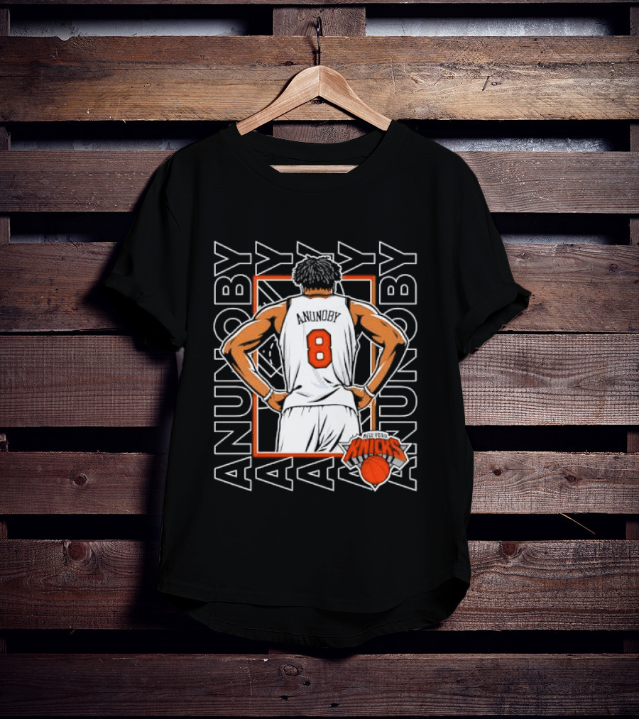 Anunoby New York Number 8 Basketball Player Knicks T-Shirt