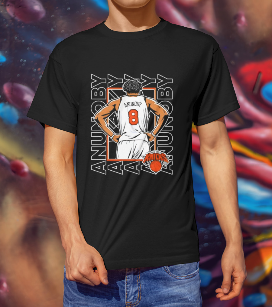Anunoby New York Number 8 Basketball Player Knicks T-Shirt