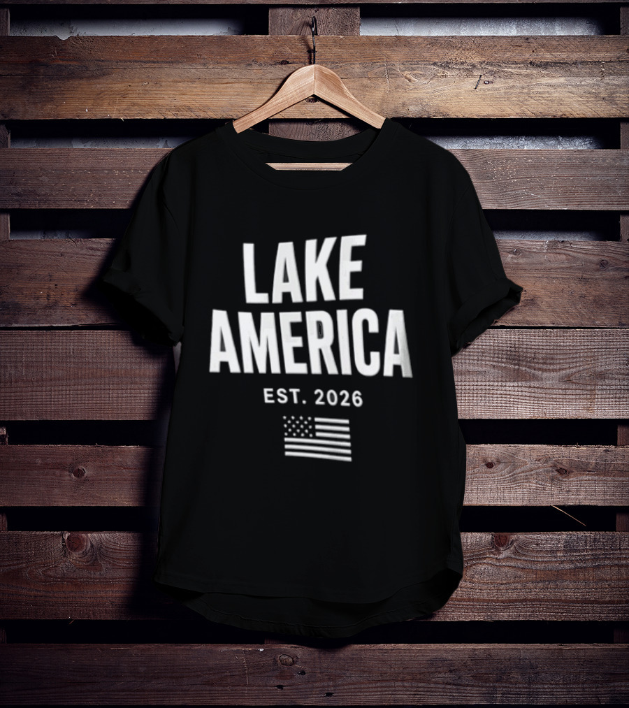 Lake America Est. 2026 American Flag Stars Stripes T-Shirt